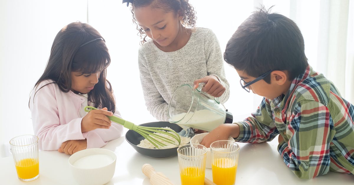 'home mixed' wholewheat flour - Children Cooking Food