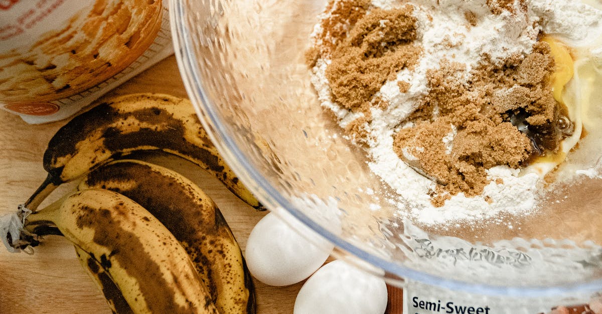 About ripe bananas for banana bread - A Bowl With Mixed Ingredients