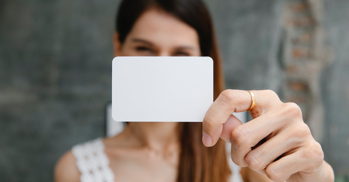 Advice for adding pumpkin to pancakes? - Young blurred female showing white blank business card and looking at camera in light room Advice for adding pumpkin to pancakes? - Young blurred female showing white blank business card and looking at camera in light room