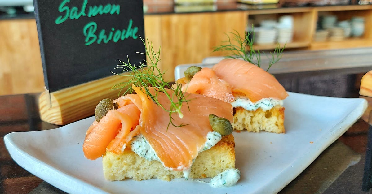 Amount of Brioche dough in a Brioche mould? - Served snack with salmon in cafe Amount of Brioche dough in a Brioche mould? - Served snack with salmon in cafe