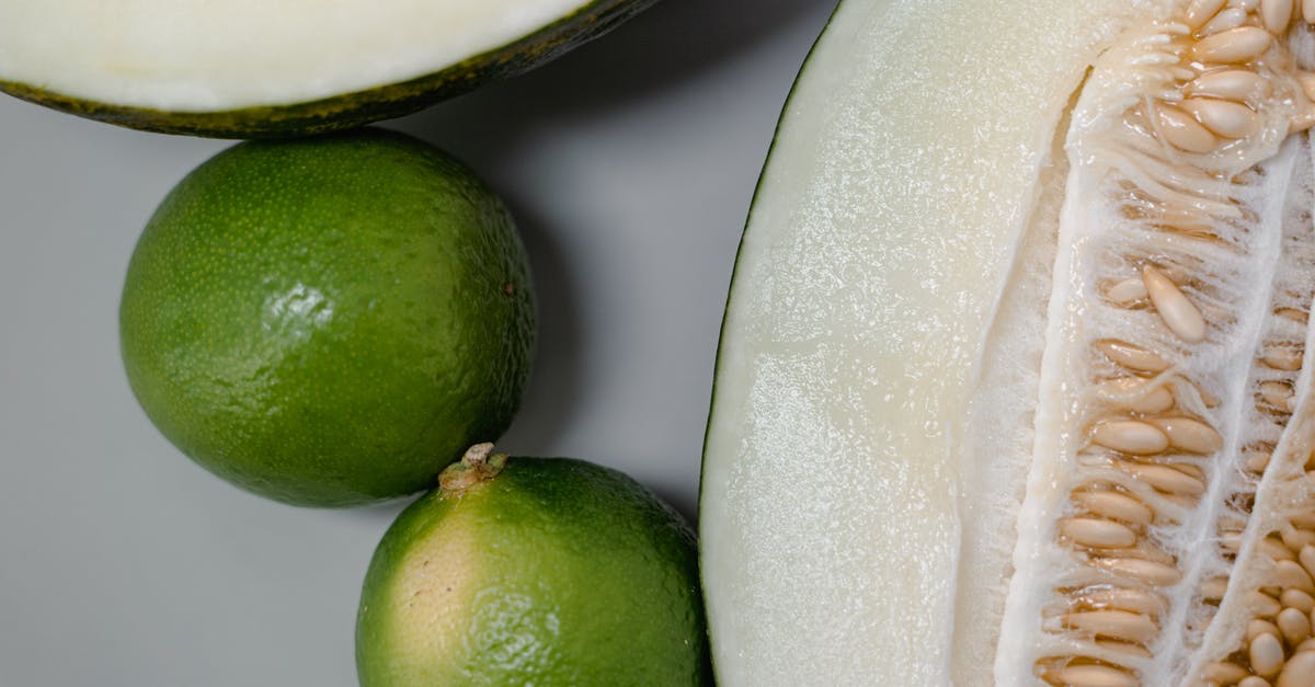 Are the citrus seeds necessary when making marmalade? - Close-up Shot of Green Limes and a Cantaloupe Cut in Half Are the citrus seeds necessary when making marmalade? - Close-up Shot of Green Limes and a Cantaloupe Cut in Half
