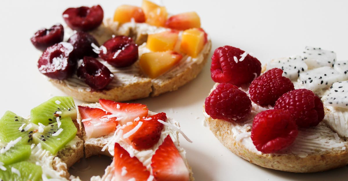 Bagels not rising - Sliced Variety of Fruits on Round Baked Bread Bagels not rising - Sliced Variety of Fruits on Round Baked Bread