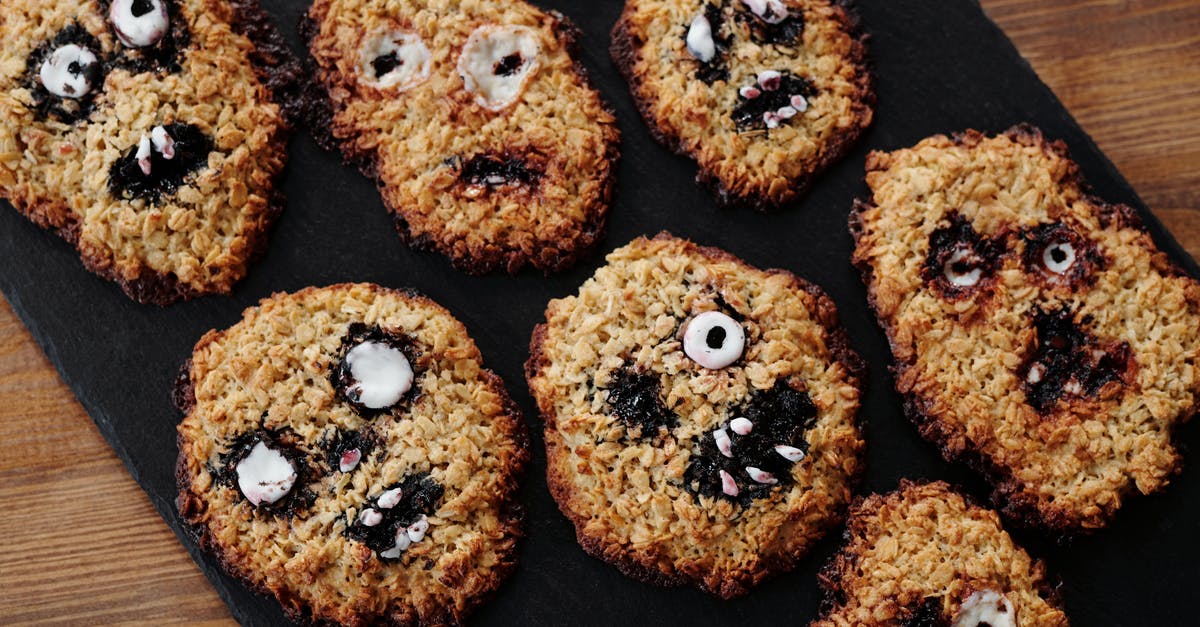 Baking Dark Chocolate in Cookies Without Burning Them - Brown Cookies With Ghost Like Designs Baking Dark Chocolate in Cookies Without Burning Them - Brown Cookies With Ghost Like Designs