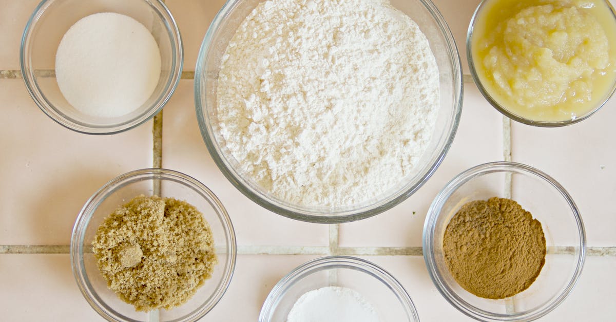 Baking in gas oven does not brown the top - Different Powders in Glass Containers Baking in gas oven does not brown the top - Different Powders in Glass Containers