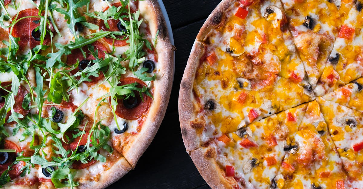 Baking more than 1 cut of meat at same time? [duplicate] - Delicious pizzas with vegetable slices and arugula leaves