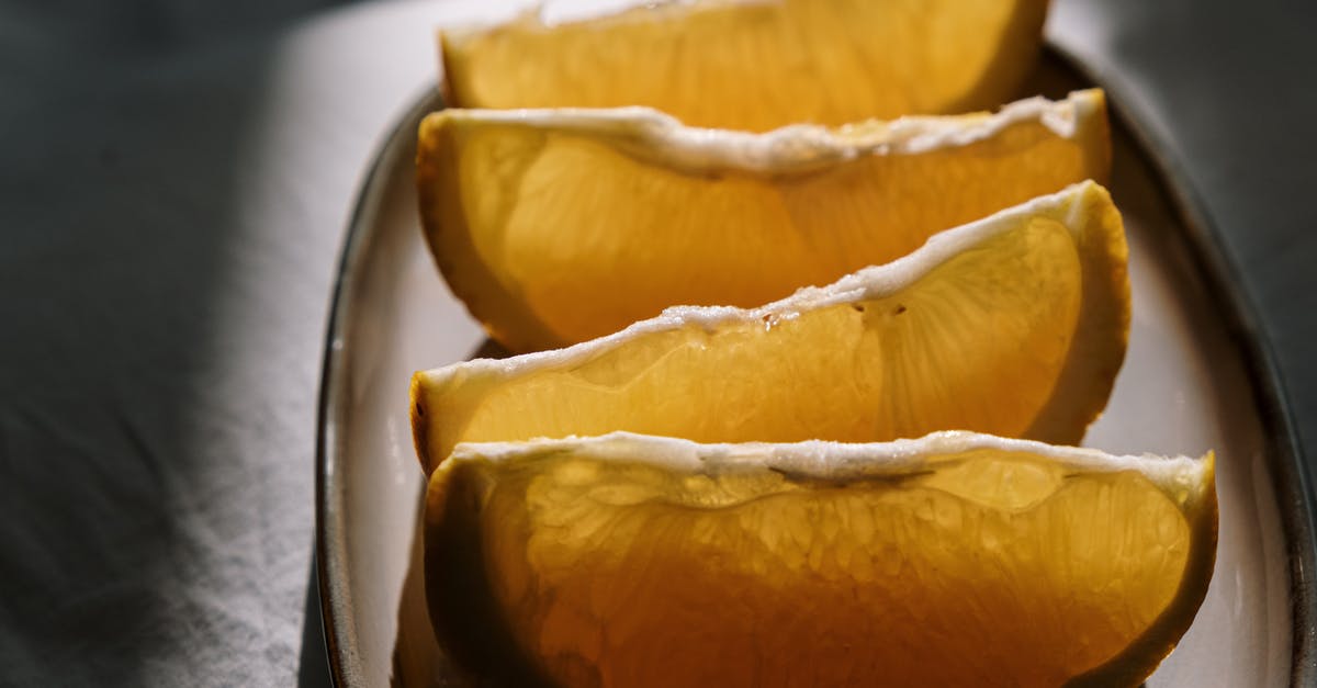 Baking or Cooking - why orange and not other sweet citrus fruit? - Sliced Orange Fruit on Stainless Steel Plate Baking or Cooking - why orange and not other sweet citrus fruit? - Sliced Orange Fruit on Stainless Steel Plate