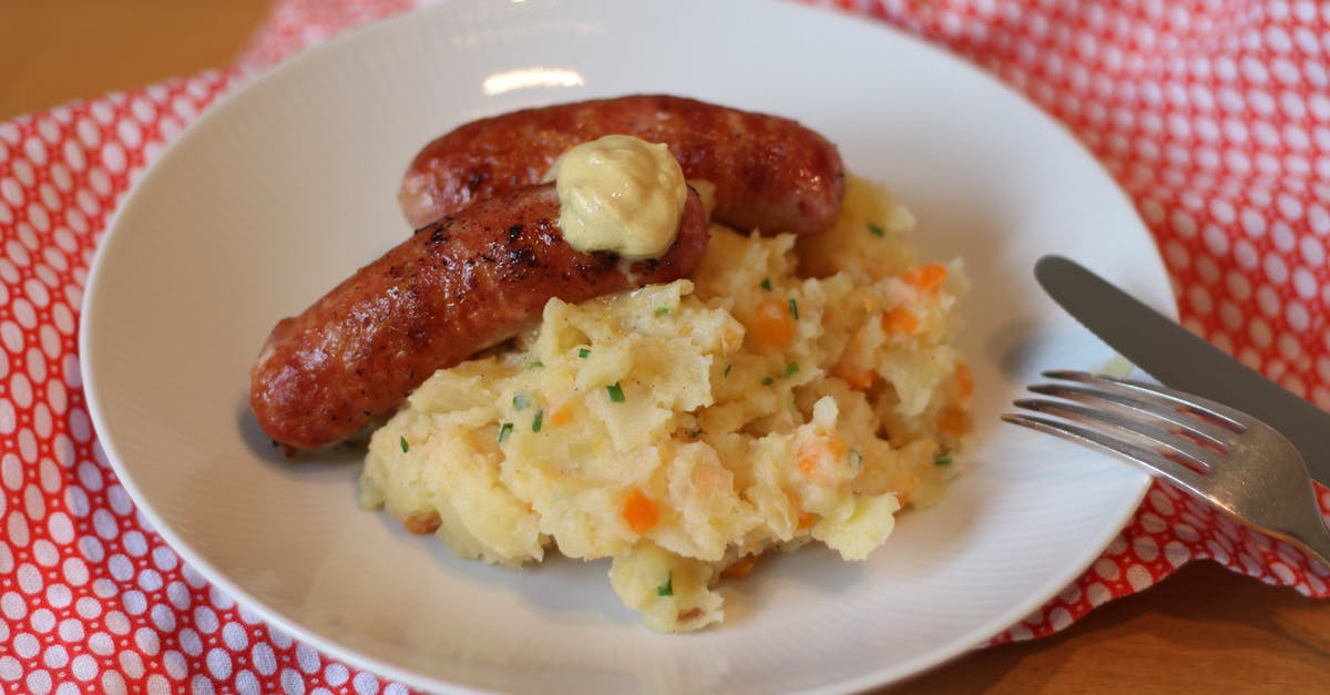Beef breakfast sausage - Sausage and Egg on Plate Beef breakfast sausage - Sausage and Egg on Plate