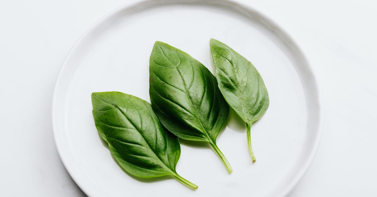 Bitter taste of rocket pesto - Green Leaves on White Ceramic Plate Bitter taste of rocket pesto - Green Leaves on White Ceramic Plate