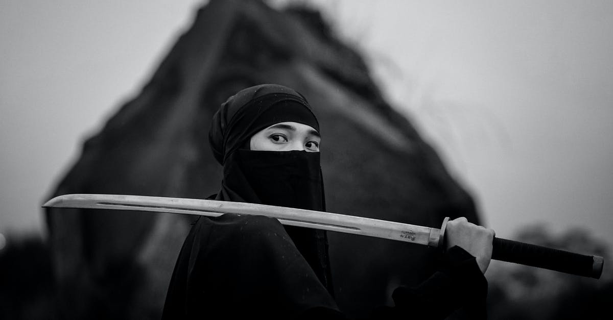 Blade of Mace Quantity - Samurai with Katana in Black and White Blade of Mace Quantity - Samurai with Katana in Black and White