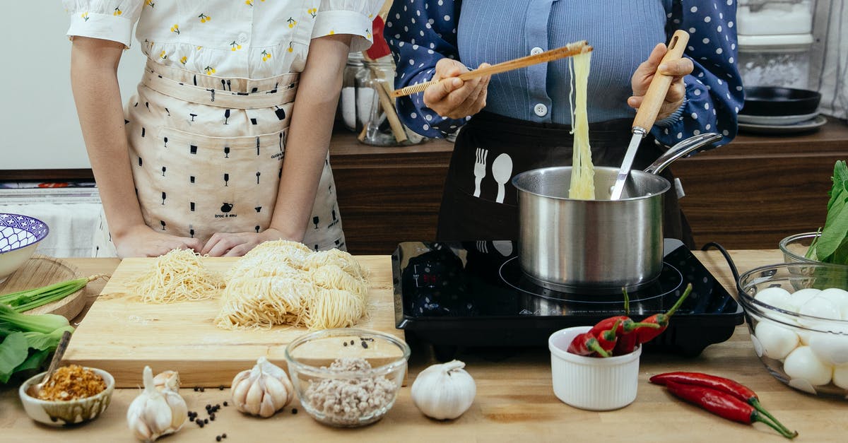 Boil an egg in the microwave - Crop women cooking pasta together Boil an egg in the microwave - Crop women cooking pasta together
