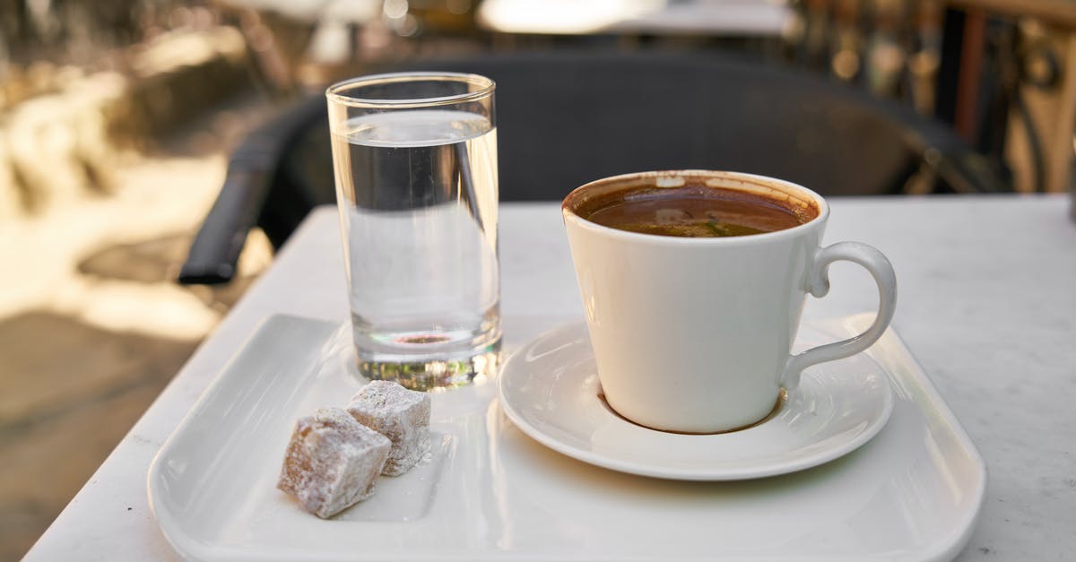 Brown rice aricini but always end up with too much water - White Ceramic Coffee Mug and Drinking Glass on Tray Brown rice aricini but always end up with too much water - White Ceramic Coffee Mug and Drinking Glass on Tray