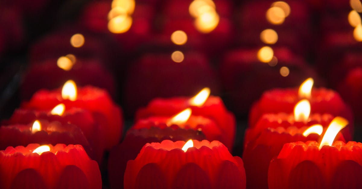 Burnt candied pecans - Red Candles With Lights during Night Time Burnt candied pecans - Red Candles With Lights during Night Time