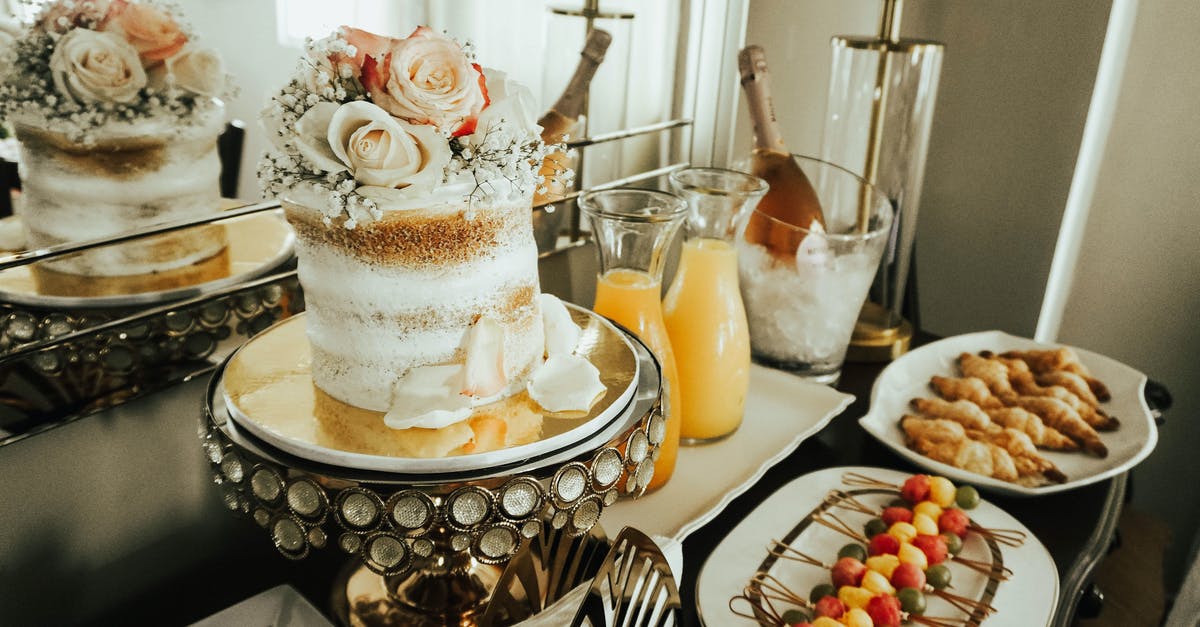 Cake glaze made with juice didn't bind - Buffet with Appetizers and Cake