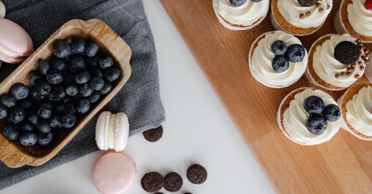 Can couverture chocolate be substituted with other ingredients? - Top view of homemade cupcakes served on wooden tray near chocolate sweets and macaroons with blueberries in wooden container Can couverture chocolate be substituted with other ingredients? - Top view of homemade cupcakes served on wooden tray near chocolate sweets and macaroons with blueberries in wooden container