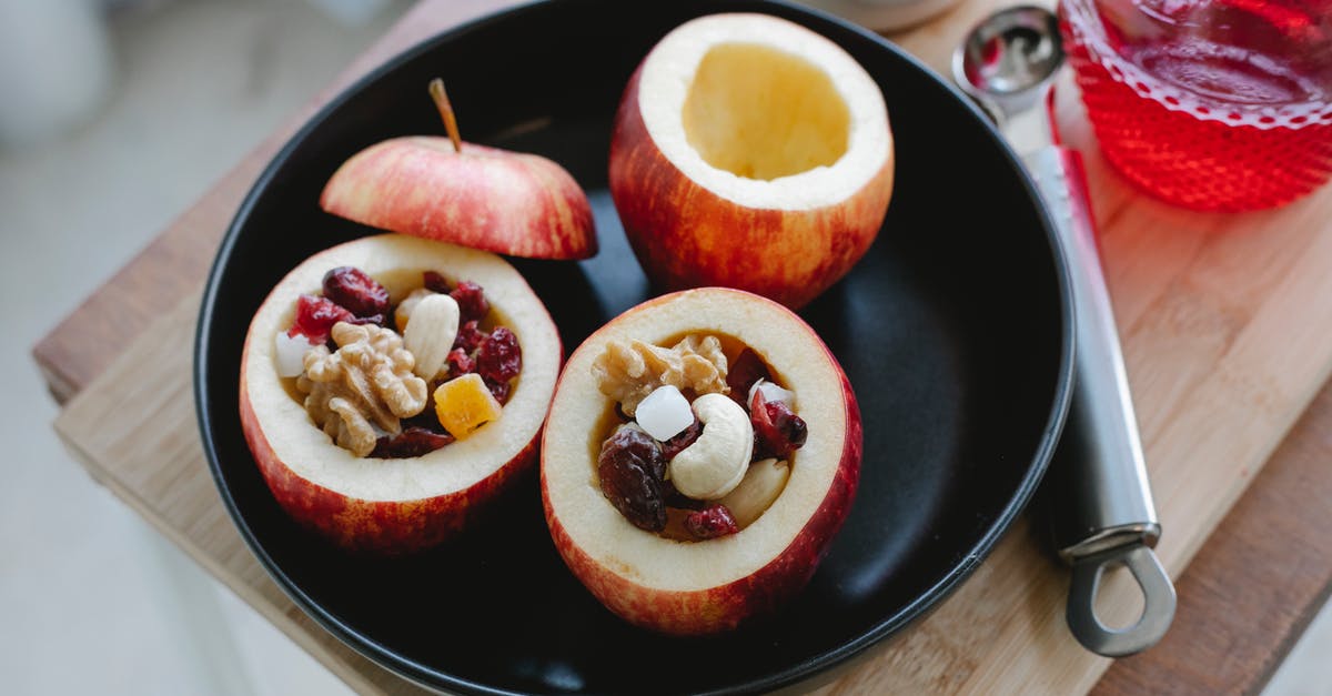 Can flavoured syrups be dried to powder, and if so how? - Delicious fresh apples stuffed with assorted nuts Can flavoured syrups be dried to powder, and if so how? - Delicious fresh apples stuffed with assorted nuts