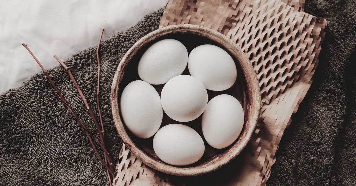 Can I boil a full chicken for several hours? - Raw eggs in wicker bowl placed above paper Can I boil a full chicken for several hours? - Raw eggs in wicker bowl placed above paper