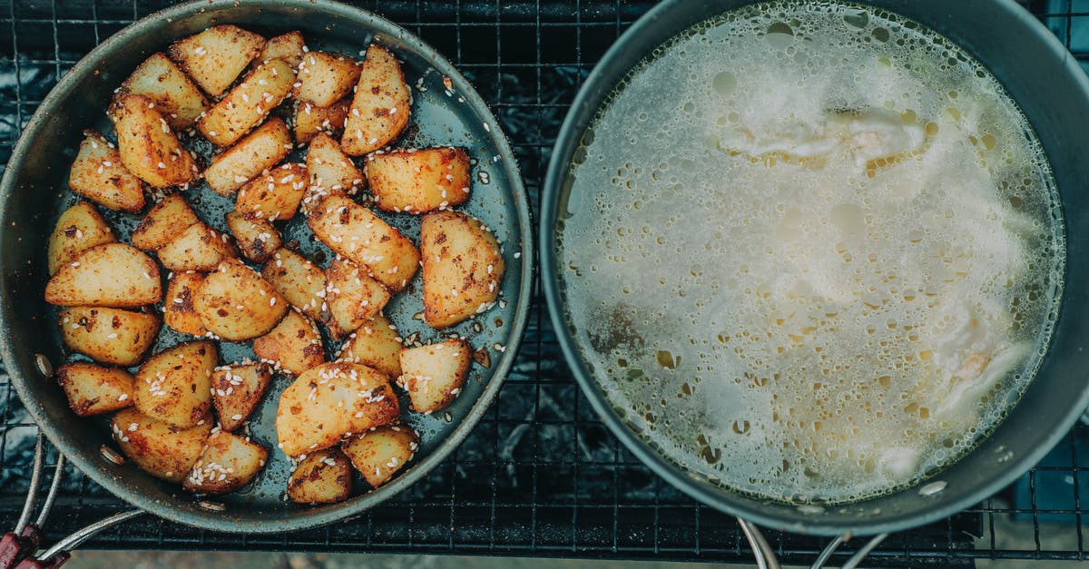 Can I boil milk unattended (and still keep the pan clean)? - Top View Photo of Fried Food on Pan