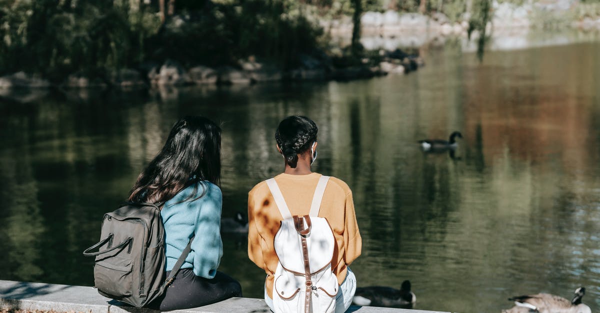 Can I cook duck breast a day before? - Back view of young female friends in casual wear and backpack sitting near calm lake with ducks in sunny day Can I cook duck breast a day before? - Back view of young female friends in casual wear and backpack sitting near calm lake with ducks in sunny day