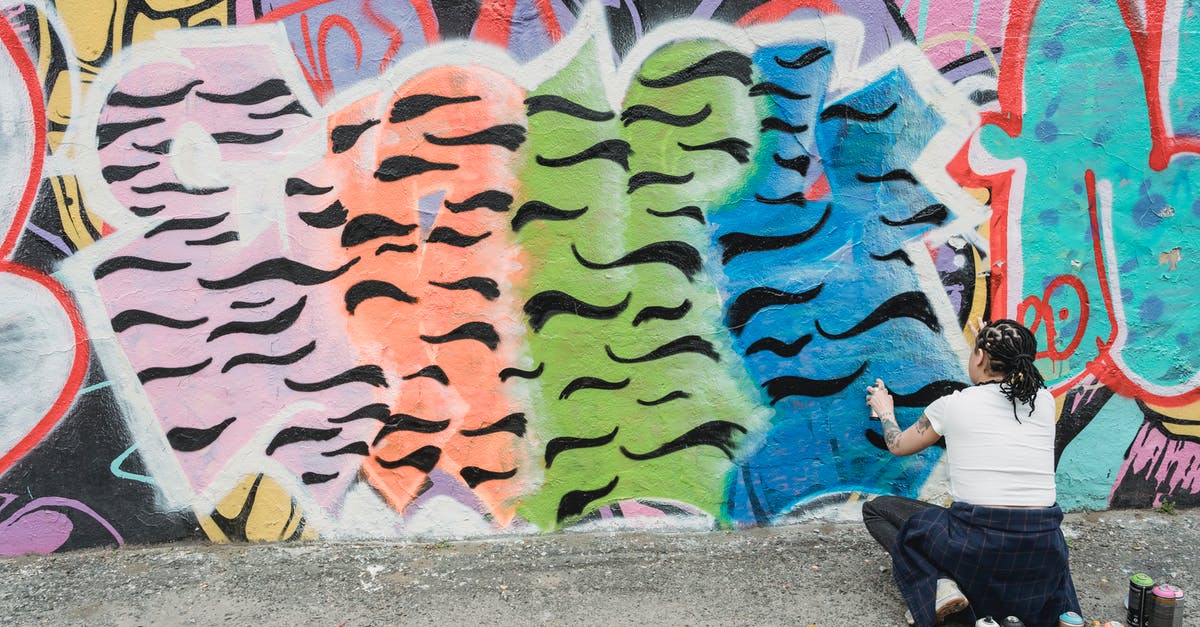 Can I set a creme brulee with agar agar? - Back view full body of anonymous female painter in casual wear spraying paint on wall with hunkering down on street