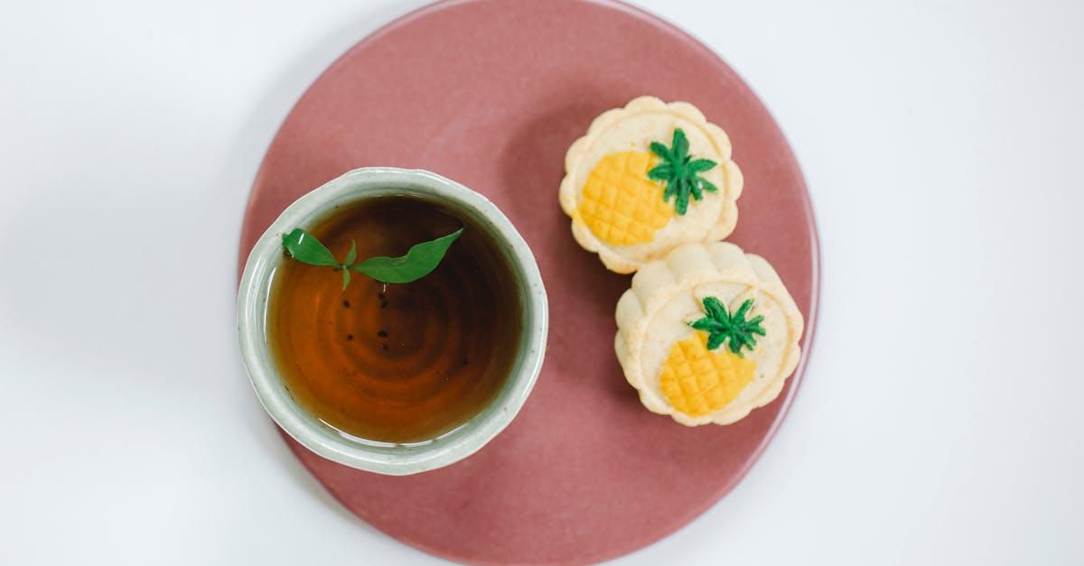 Can I substitute mint tea for fresh mint? - Top view of oriental cup of fresh tea with fresh mint leaves on plate with delicious pastries on light background Can I substitute mint tea for fresh mint? - Top view of oriental cup of fresh tea with fresh mint leaves on plate with delicious pastries on light background