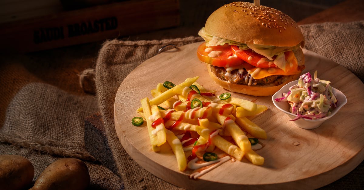 Can I use the same board for meat and vegetables? - Tomato Burger and Fried Fries