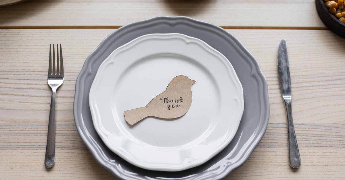 Can you sharpen a ceramic knife? - Top view of carton postcard cutout in shape of bird with printed Thank You inscription placed on plate on Thanksgiving dinner Can you sharpen a ceramic knife? - Top view of carton postcard cutout in shape of bird with printed Thank You inscription placed on plate on Thanksgiving dinner