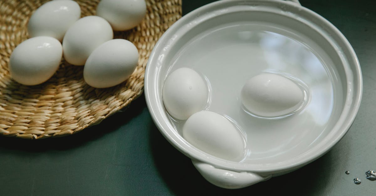Cannot find very simple Egg Scrambler - Boiled white chicken eggs in saucepan and wicker plate Cannot find very simple Egg Scrambler - Boiled white chicken eggs in saucepan and wicker plate