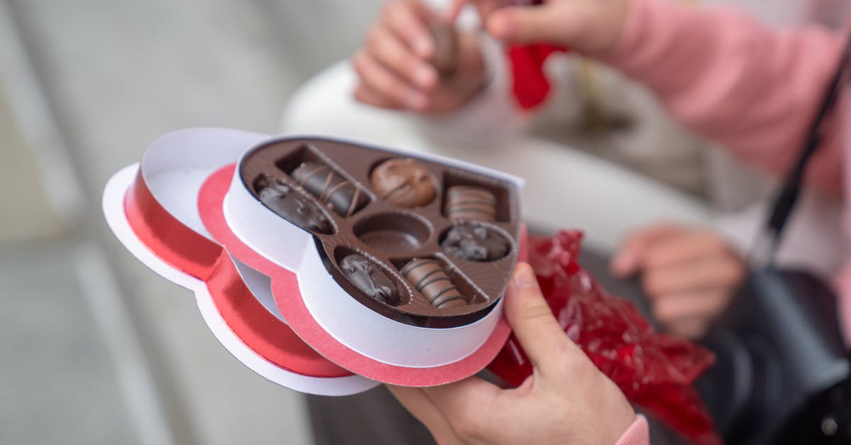 Chocolate bars - Actual shelflife vs expiration date - Anonymous guy giving sweet candies to girlfriend on street Chocolate bars - Actual shelflife vs expiration date - Anonymous guy giving sweet candies to girlfriend on street