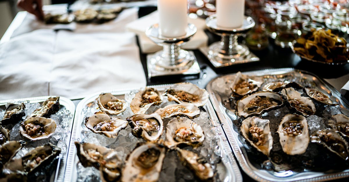 Christmas-ifying seafood linguine - Tray of Oysters on Table