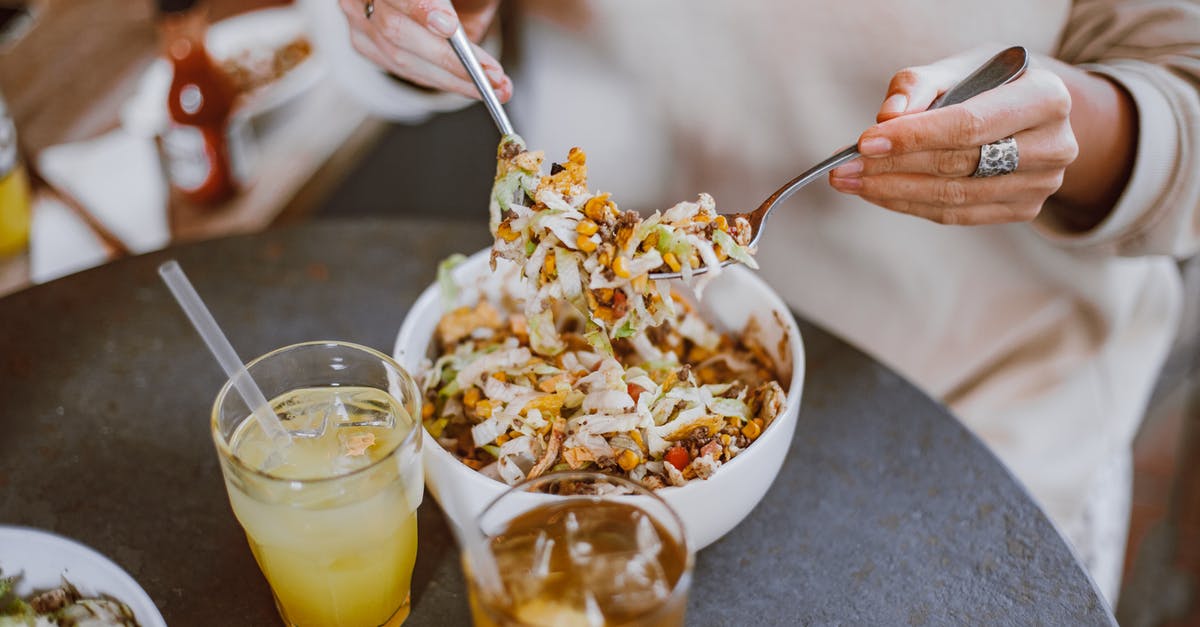 Cleaning chicken with corn starch? - A Person Having a Bowl of Salad for Lunch Cleaning chicken with corn starch? - A Person Having a Bowl of Salad for Lunch
