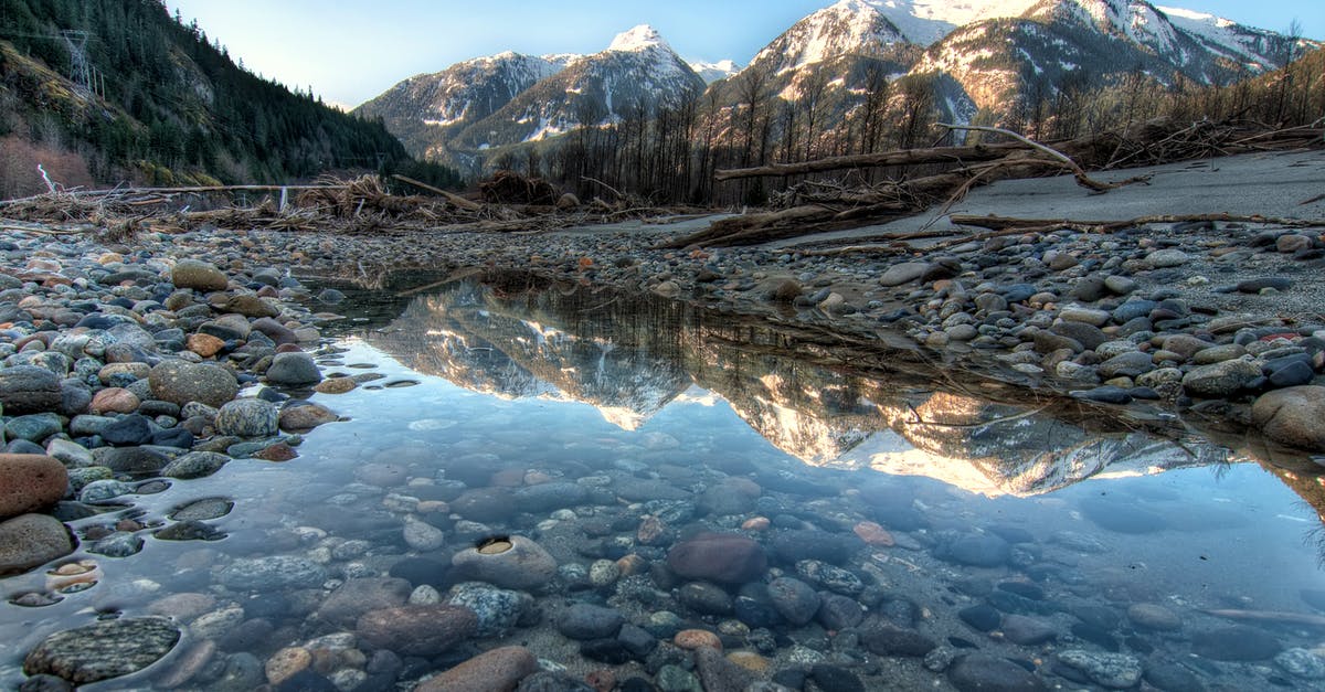 Clear soup with snow globe flakes - Lake Pebbles Under Body of Water Clear soup with snow globe flakes - Lake Pebbles Under Body of Water