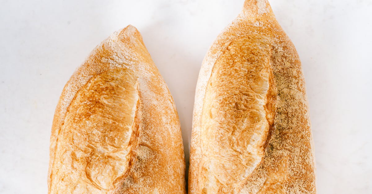 Commercial part-baked baguettes - Baguettes on White Surface Commercial part-baked baguettes - Baguettes on White Surface