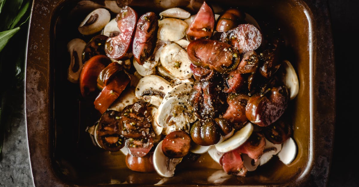 Convection/Steam cooking in a Normal Oven? - Cooked Food on Black Tray Convection/Steam cooking in a Normal Oven? - Cooked Food on Black Tray