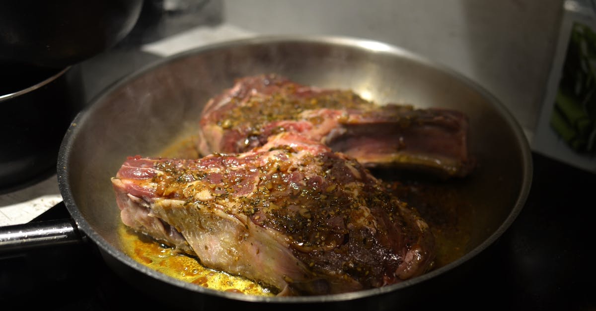 Cooking a nice pan seared steak for picky eaters - Close Up Photo of Meat on Frying Pan Cooking a nice pan seared steak for picky eaters - Close Up Photo of Meat on Frying Pan