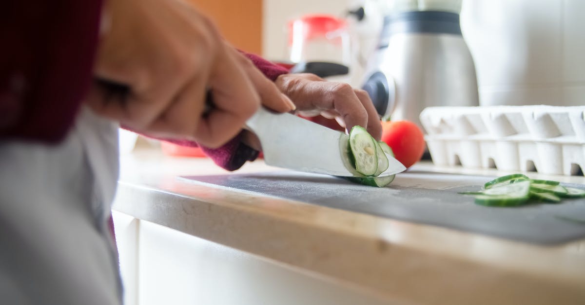 Cooking schnitzel without thinning it - A Person Slicing a Cucumber Cooking schnitzel without thinning it - A Person Slicing a Cucumber