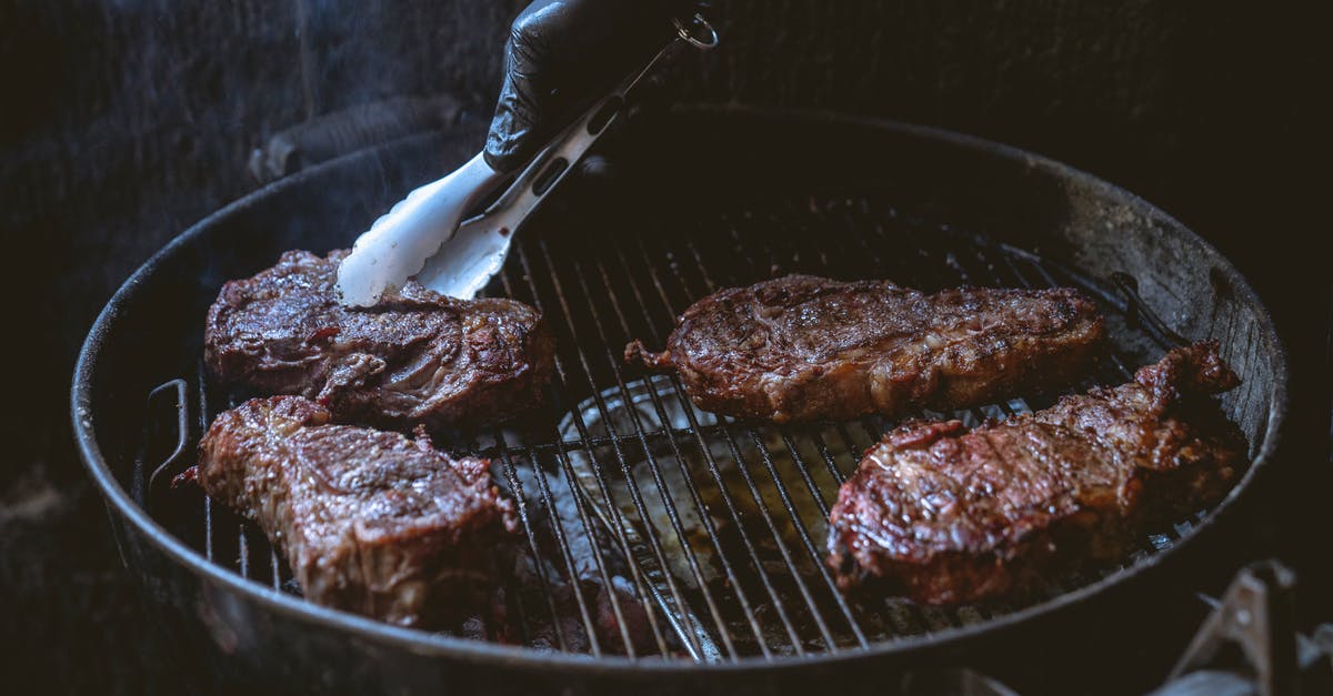 Cooking steak on the grill - Meat on a Griller Cooking steak on the grill - Meat on a Griller