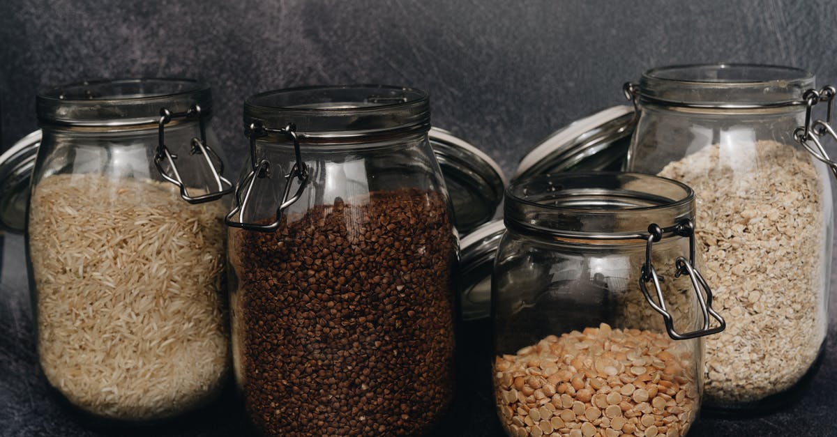 Cookware and methods for large quantities of rice - Large Jars of Grains Cookware and methods for large quantities of rice - Large Jars of Grains