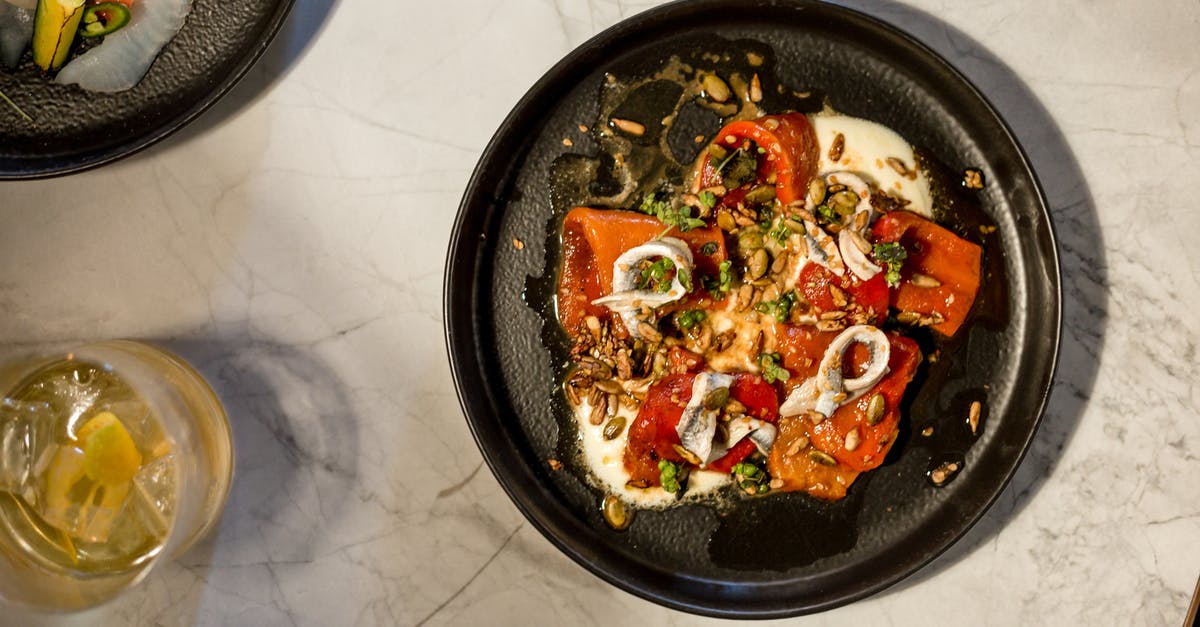 cooling a hot pan while cooking - Plate of Food With Salsa cooling a hot pan while cooking - Plate of Food With Salsa