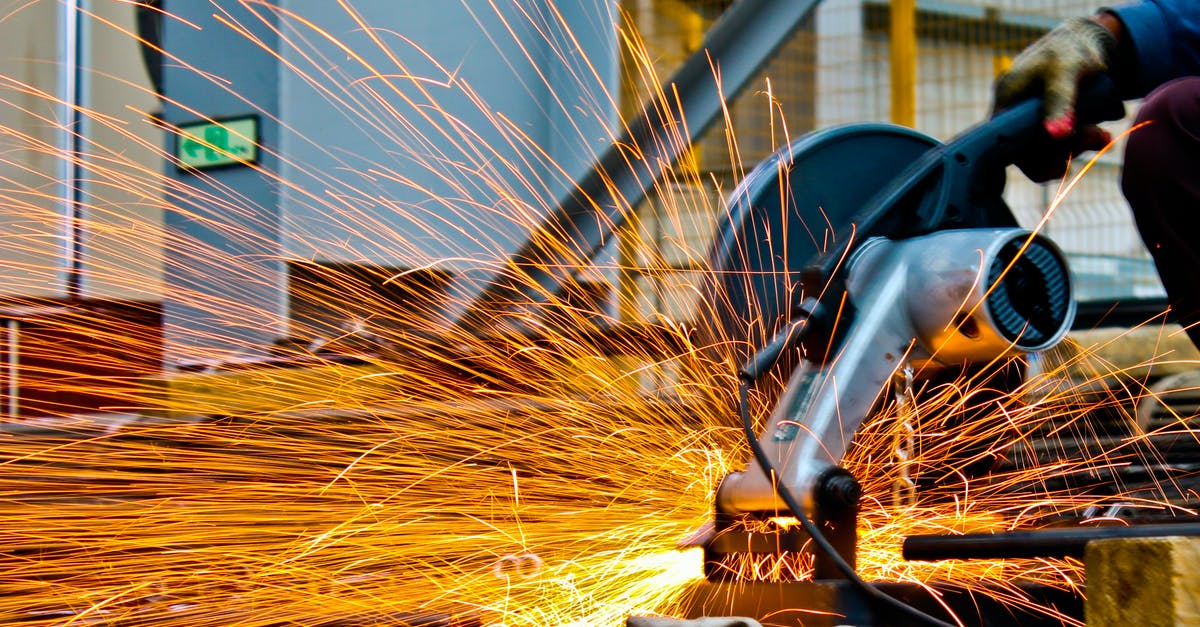 Crème brûlée without torch - Cut-off Saw Cutting Metal With Sparks Crème brûlée without torch - Cut-off Saw Cutting Metal With Sparks