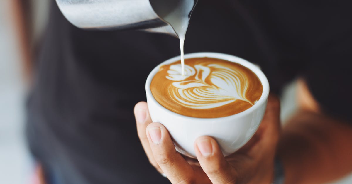 Cream based substitute for milk - Person Performing Coffee Art Cream based substitute for milk - Person Performing Coffee Art