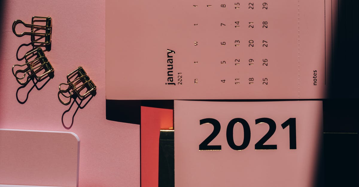 creme fraiche 1 month out of date! - Overhead view of contemporary calendar with weekly dates near metal clips on office desk creme fraiche 1 month out of date! - Overhead view of contemporary calendar with weekly dates near metal clips on office desk