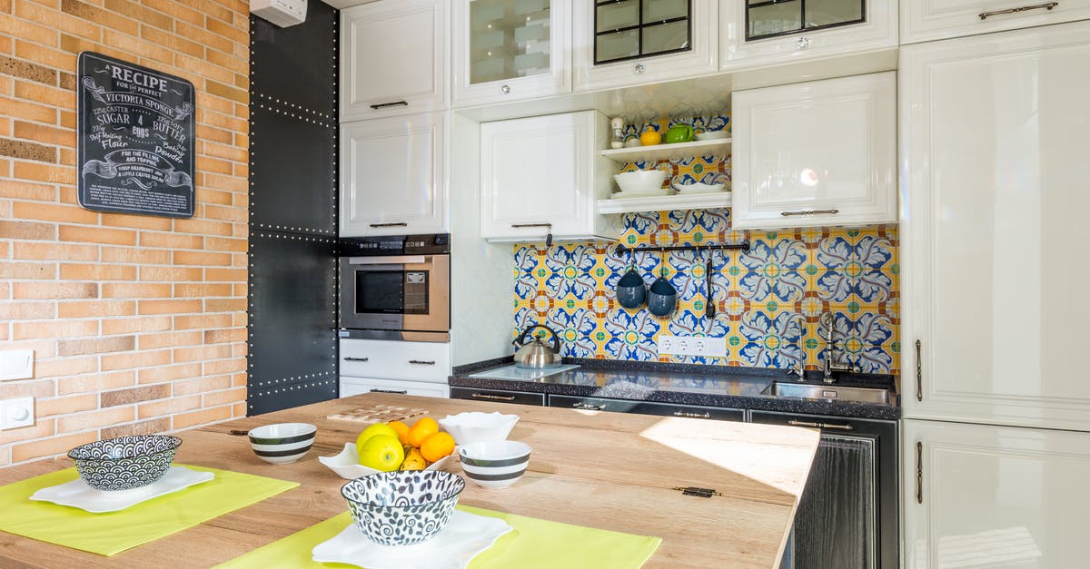 Dehydrating fruit without a microwave - Kitchen interior with fruits on table Dehydrating fruit without a microwave - Kitchen interior with fruits on table
