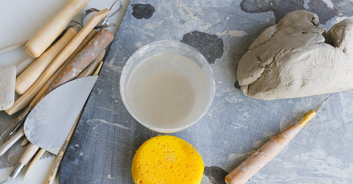 Difference between yellow and gray bacalao (salted cod)? - Tools and bowl of water prepared for clay modeling Difference between yellow and gray bacalao (salted cod)? - Tools and bowl of water prepared for clay modeling