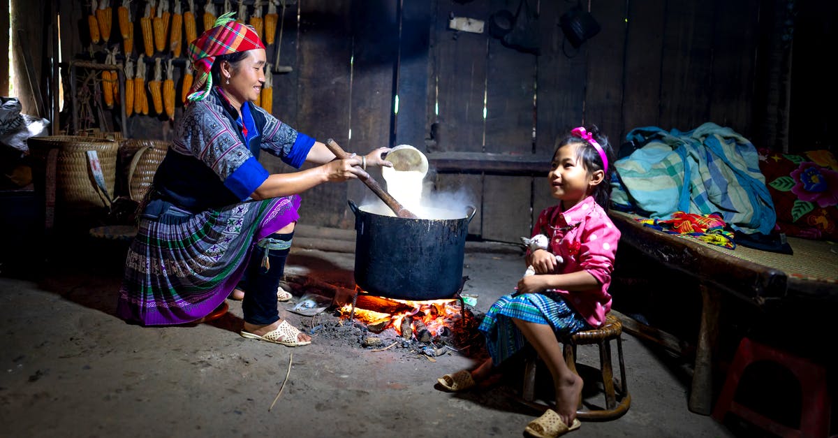 Do I need a specific pot to cook Japanese-style rice? - Cheerful ethnic mother cooking rice against girl embracing cat indoors Do I need a specific pot to cook Japanese-style rice? - Cheerful ethnic mother cooking rice against girl embracing cat indoors