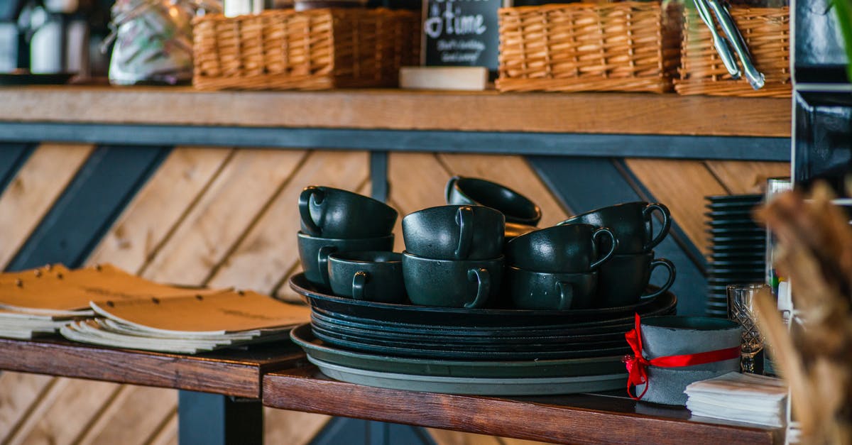 Do restaurants regularly disinfect baskets and trays? - Black Ceramic Bowl on Brown Wooden Table Do restaurants regularly disinfect baskets and trays? - Black Ceramic Bowl on Brown Wooden Table