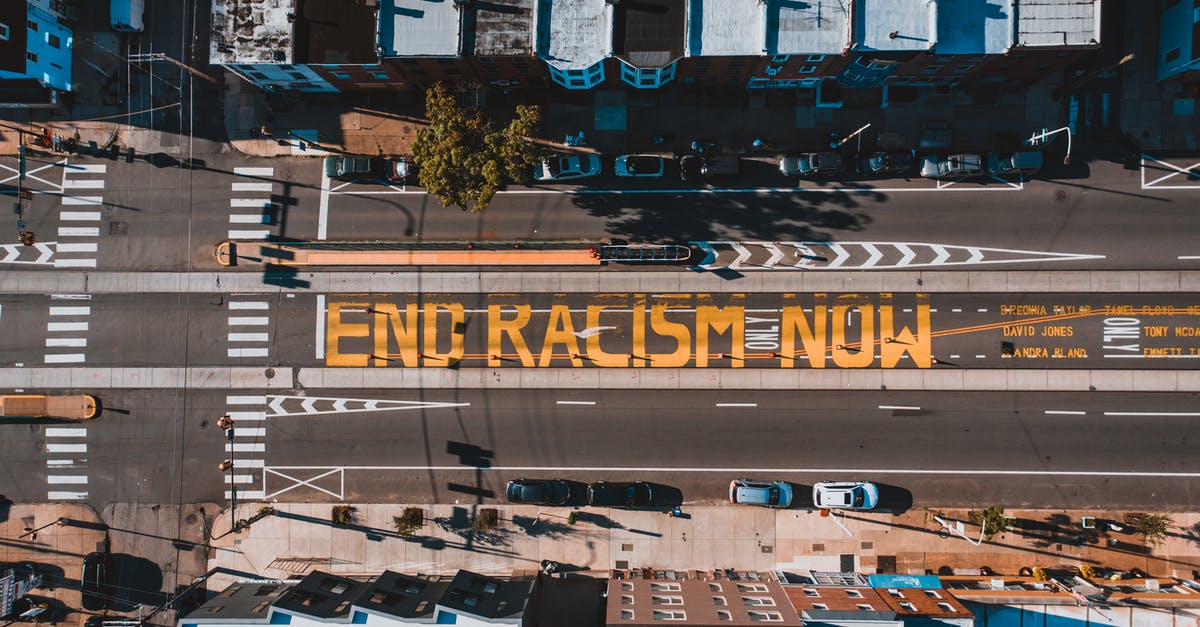 Does the direction matter in the Stretch and Fold method? - Roadway with END RACISM NOW title in town Does the direction matter in the Stretch and Fold method? - Roadway with END RACISM NOW title in town