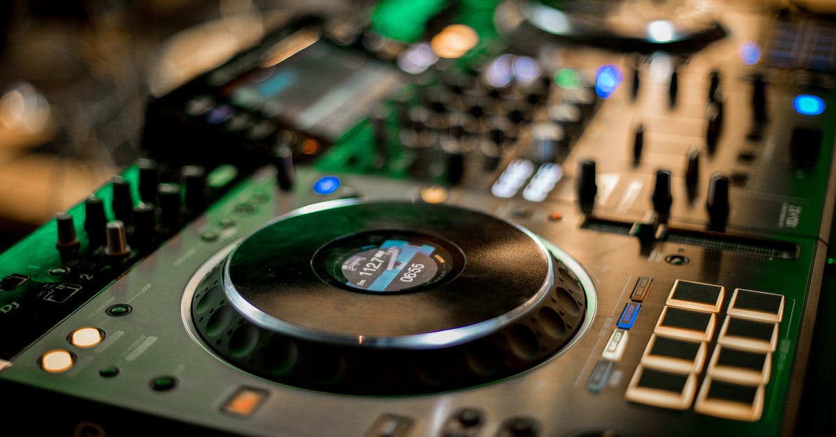 Does this tool exist? Perforated disc for making stock [closed] - Selective focus of glowing music controller for music mixing and turntables on console