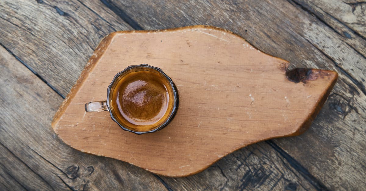 Domestic, fresh taste-alike for an Italian coffee - Round Brown Glass Mug Domestic, fresh taste-alike for an Italian coffee - Round Brown Glass Mug