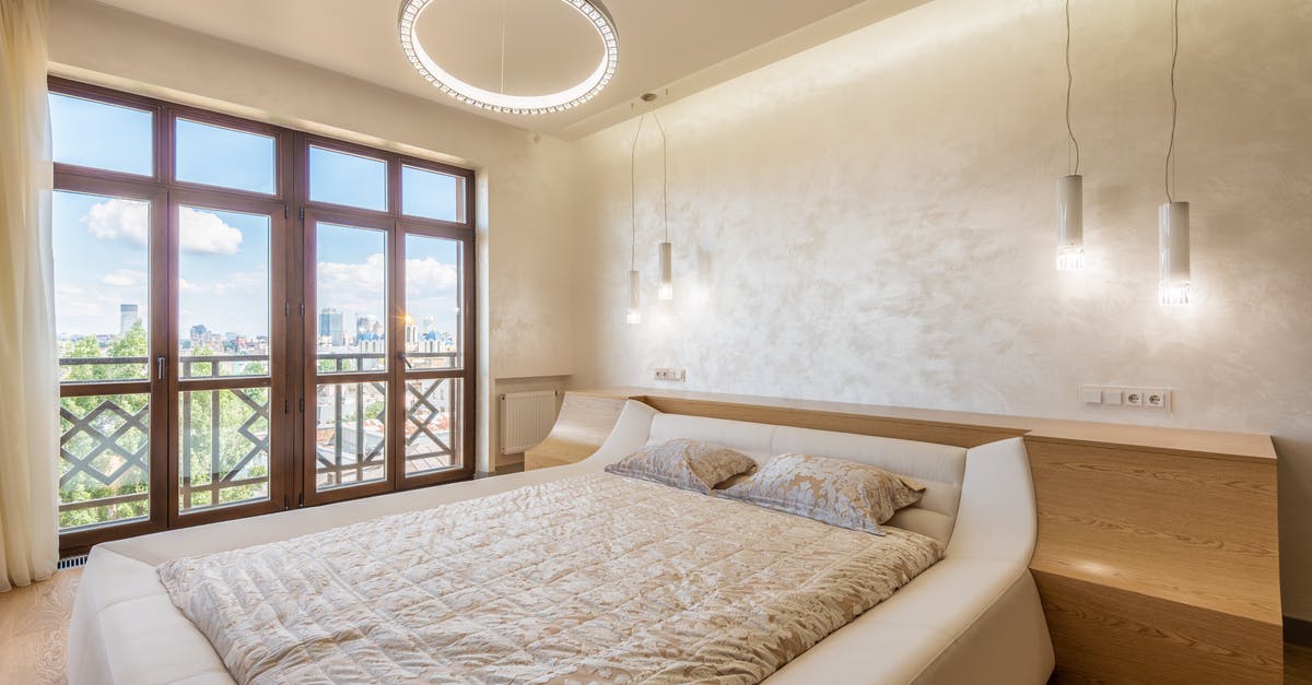 double boiler (temp?) - Trendy light bedroom with balcony double boiler (temp?) - Trendy light bedroom with balcony