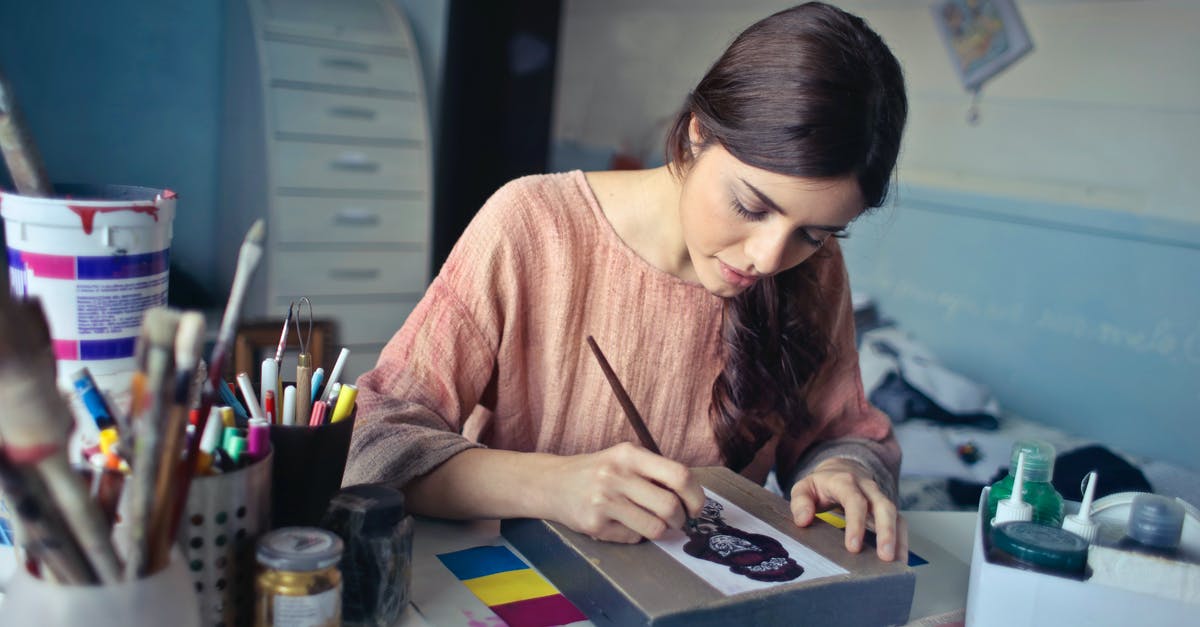 Edible painting pens and biscuits - Woman in Brown Scoop-neck Long-sleeved Blouse Painting Edible painting pens and biscuits - Woman in Brown Scoop-neck Long-sleeved Blouse Painting